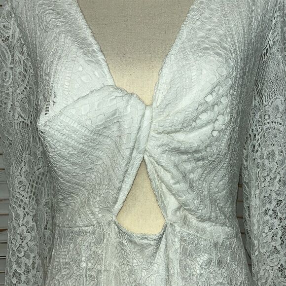 FTF Front Twist Lace White Mini Dress Size 1X 14/16 NWT - Picture 5 of 13